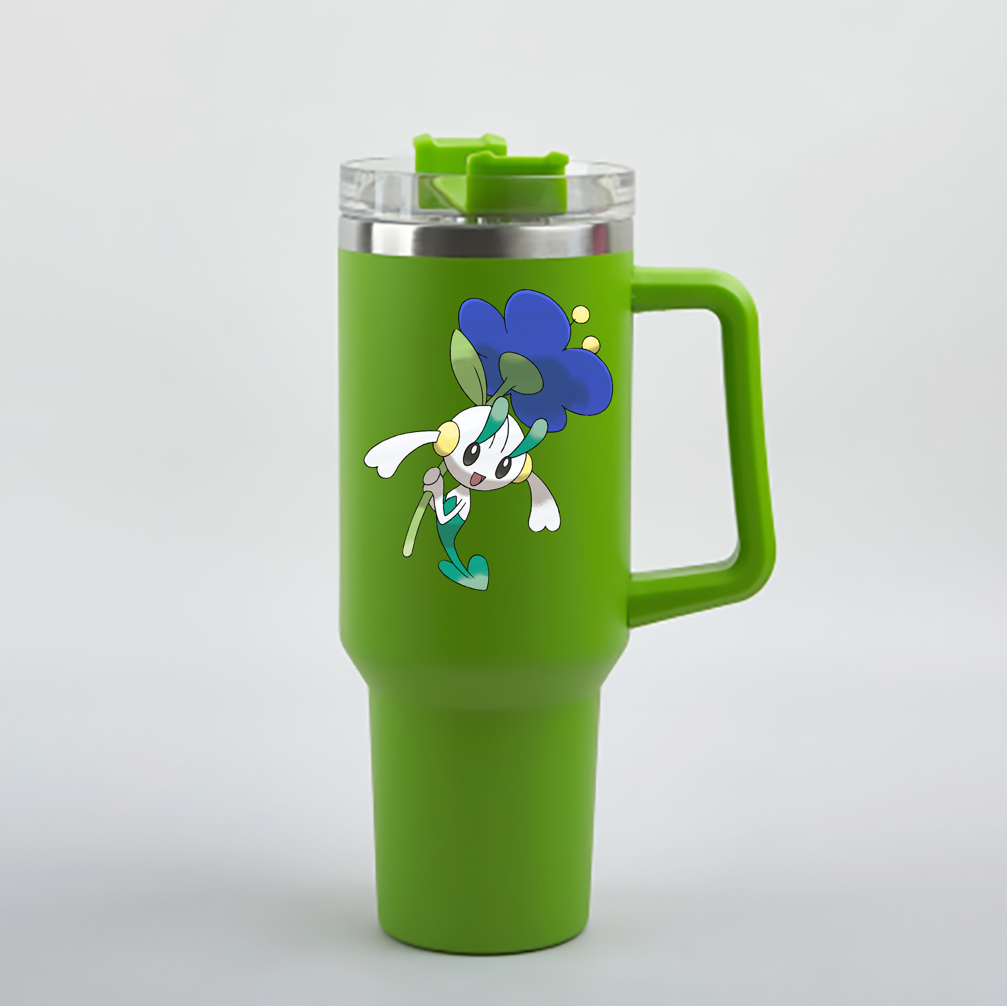 （画像用） ポケットモンスター Pokémon 1200mL車用タンブラー - クリスタルステッカー（プラスチックストロー付き）